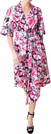 Adam Lippes Asymmetrical Printed Poplin Dress In Ivory Floral