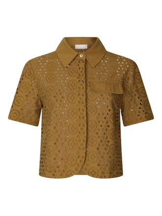 Liu Jo embroidery shirt - Brown