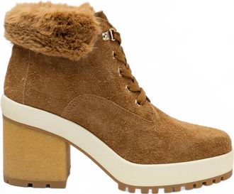 Hogan Womens Faux Fur Ankle Boots In Beige