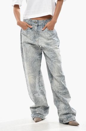 Palm Angels Loose-Fit Jaquard Jeans 24cm Palm Angels
