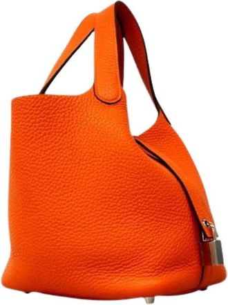 Herm&egrave;s Pre-owned Vintage Bucket Bag - Pre-owned - Mujer - Naranja - ONE SIZE