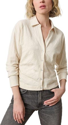 Lilla P Side Pleat Button Down Shirt