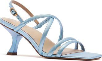 FRANKiE4 Giselle Ankle Strap Slide Sandal in Blue Metallic at Nordstrom, Size 8.5