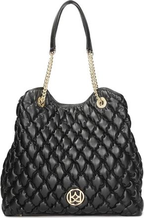 Kazar Grote gewatteerde handtas met schouderhengsels - Dames - Handtassen - Zwart - ONE Size - Leer - Tassen