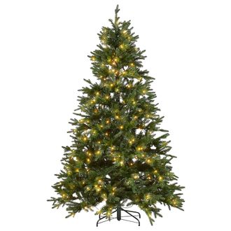 Beliani &Aacute;rbol De Navidad Verde 210 Cm Sint&eacute;tico Artificial Preiluminado Ramas Fiddle