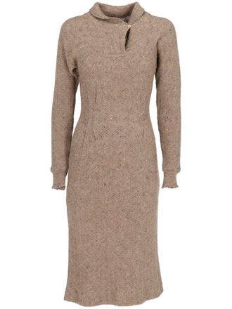 Missoni 1970s zigzag-knit dress - Neutrals