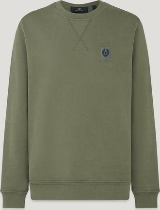 Belstaff Sweatshirt Mens Cotton Fleece Sage Green Size 2XL