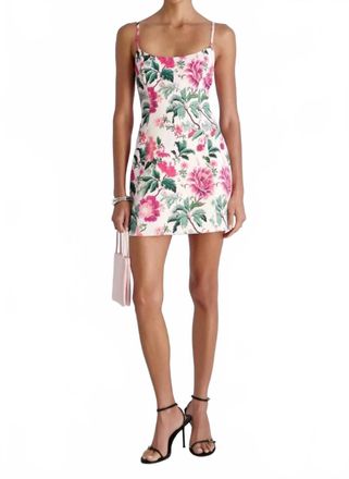 French Connection York Satin Mini Dress In Pink Icing