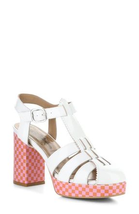 FLY London Evit Ankle Strap Platform Sandal in White at Nordstrom, Size 10-10.5Us