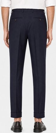 Brunello Cucinelli Pleated Wool Trousers - Blue