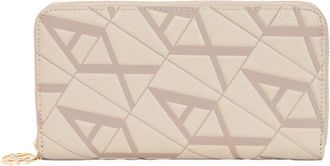 A|X Armani Exchange Beige Essential Portemonnee voor Vrouwen - Dames - Portefeuilles - Beige - ONE Size - Accessoires