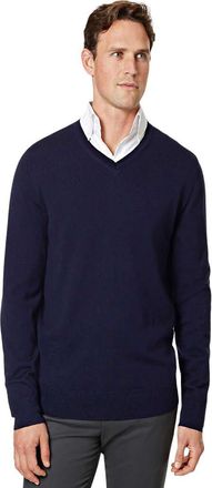 CHARLES TYRWHITT Pure Merino V Neck Sweater in Navy at Nordstrom, Size Xx-Large