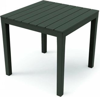 Dmora Mesa De Exterior Vo, 4 Plazas, Hecha En Italia, 78x78x72h Cm Negro Antracita