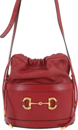 Gucci Pre-owned Gucci Calfskin Horsebit 1955 Bucket Bag Unisex BU14L2DSK6W2AFQP