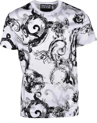 Versace Jeans Couture Baroque-Inspired Printed Cotton T-Shirt