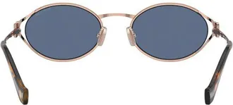 Miu Miu Womens Miu Sunglasses Blue-Gold Metal