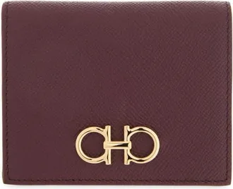 Ferragamo Gancini Leather French Wallet in Plum at Nordstrom