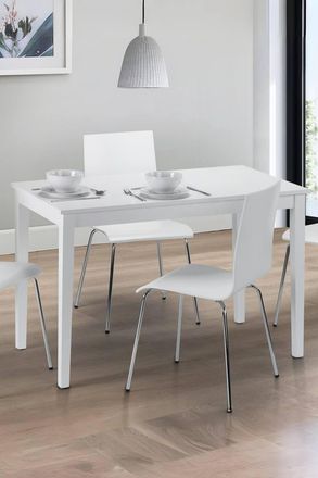 Julian Bowen Taku Rectangular 4 Seater Dining Table in White