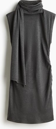 H&M Kleid mit Schalkragen - Grau