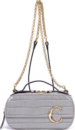 Chlo&eacute; Pre-owned Womens C Crossbody Shoulder Bag - Grey - One Size