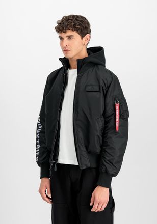Alpha Industries Bomberjacke ALPHA INDUSTRIES MA-1 D-Tec Sleeve Embroidery, Herren, Gr. XS, schwarz (schwarz, reflective), Obermaterial: 100% Nylon, Futter: 100% Nylon