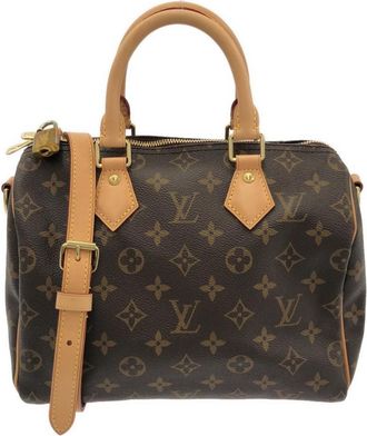 Louis Vuitton Marron Coated Canvas Boston Bag (Pre-Owned)