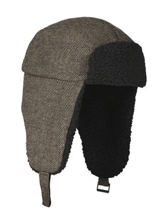 Lerros Ohrenm&uuml;tze LERROS Trapperm&uuml;tze, ZigZag-Muster mit Teddyfutter, Herren, braun (dried tobacco), Materialmix, M&uuml;tzen Ohrenm&uuml;tze