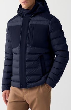 Colmar Seamless Water Repellent Hooded Down Jacket in Navy Blue at Nordstrom Rack, Size 46 Us / 56 Eu