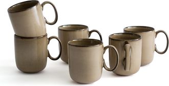 La Redoute Interieurs Set van 6 mokken in aardewerk, Onda