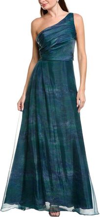 Rene Ruiz One-Shoulder Organza Gown