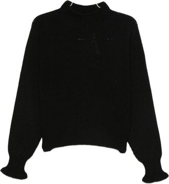 Twin-Set Wool Blend Sweater With High Neckline