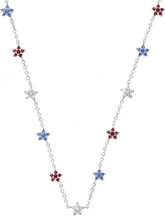 Kendra Scott Womens Sierra Star Strand Necklace In Red White Blue Silver
