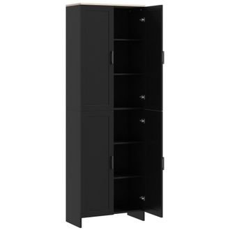 HOMCOM Alacena de cocina 60x30x170.5 cm negro