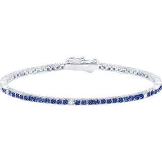 Crislu Cubic Zirconia Tennis Bracelet in Sapphire at Nordstrom