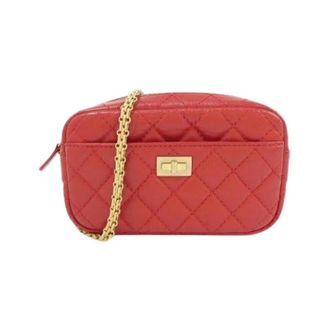 Chanel Pre-owned Calf Shoulder Bag - Dames - Pre-owned - Rood - Maat: ONE Size Leer