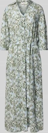 Selected Flie&szlig;endes Maxikleid aus reiner Viskose Modell FLORA in Oliv, Gr&ouml;&szlig;e 34