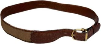Celine Pre-owned Vintage Oval Buckle Belt - Dames - Vintage Accessoires - Bruin - ONE Size - Leer - Vintage