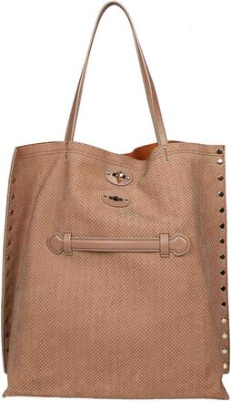 Zanellato Amoretto M Shopping Bag In Beige Leather