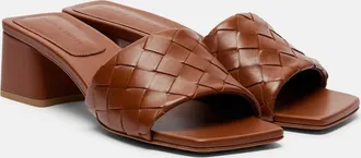 Bottega Veneta Parco Intrecciato leather mules