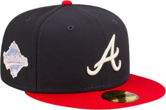 New Era 59Fifty MLB Atlanta Braves Pop Sweat Navy/Purple Fitted Hat 60243505