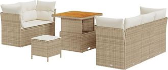 vidaXL Vidaxl - Garden Sofa Set 8 pcs Beige and cream 80 x 80 x 71 cm