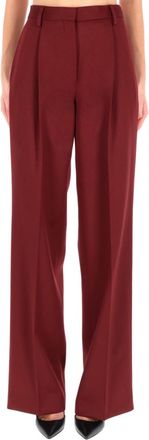 Dries Van Noten Red Tailored Flat Front Pant