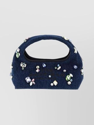 Marc Jacobs the mini sack crystal-embellished denim mini bag