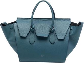 Celine Pre-owned Tie Knot Tote - Dames - Vintage Handtas - Blauw - ONE Size - Leer - Vintage