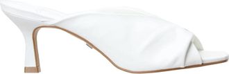 Carrano Womens Sage Slide Leather Sandal In White