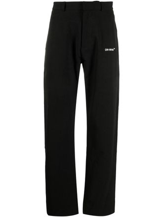 Off-white Arrows-print straight-leg trousers - men - Polyamide/Cotton/Cotton - S - Black