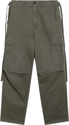 Fendi Pantalone - Dames - Straight fit broeken - Groen - 2XS - Katoen - Broeken