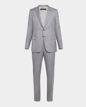 Brioni Men & apos;s Wool and Silk Modern Fit Two-Piece Suit