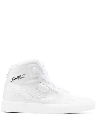 Philipp Plein Sneakers alte Super Street Skull Bones - Bianco