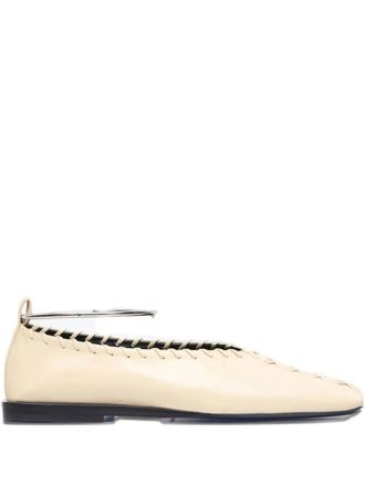 Jil Sander braided ankle-bracelet espadrilles - 270 CREAM